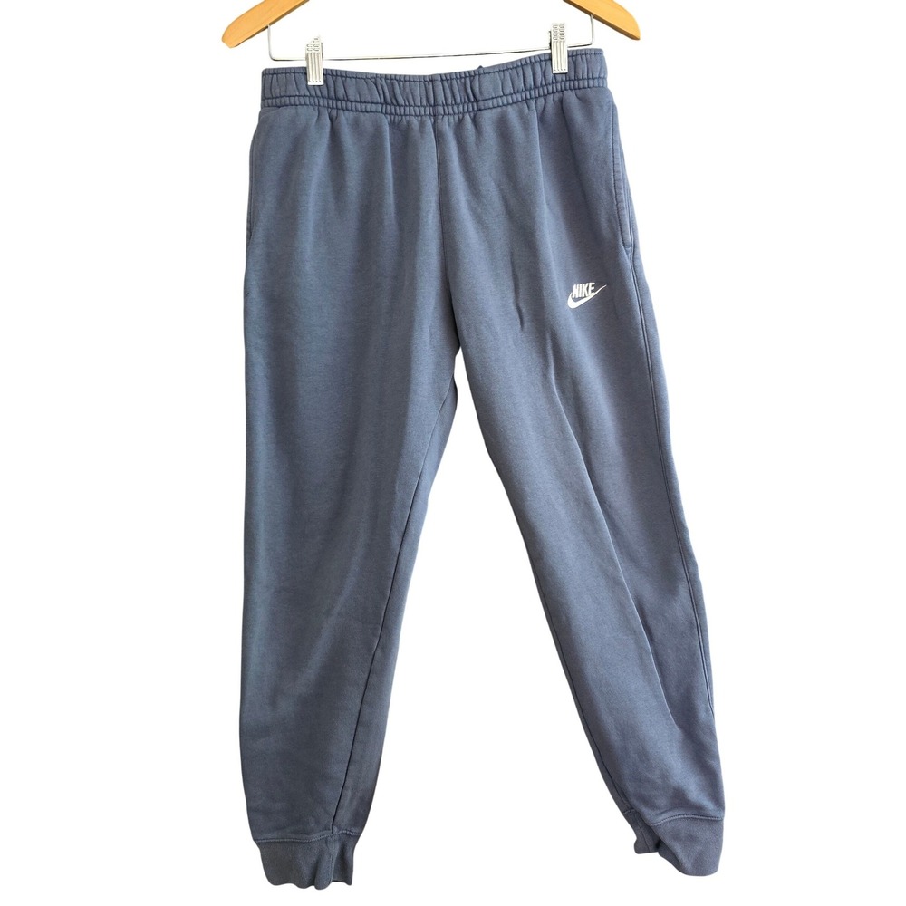 Nike Club Fleece Joggers Sweatpants Men's Size S Blue Grey - Picture 2 of 9